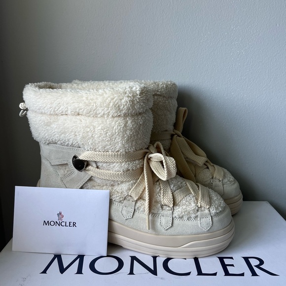 Moncler Insolux Faux Fur & Suede Snow Boots - Picture 1 of 8